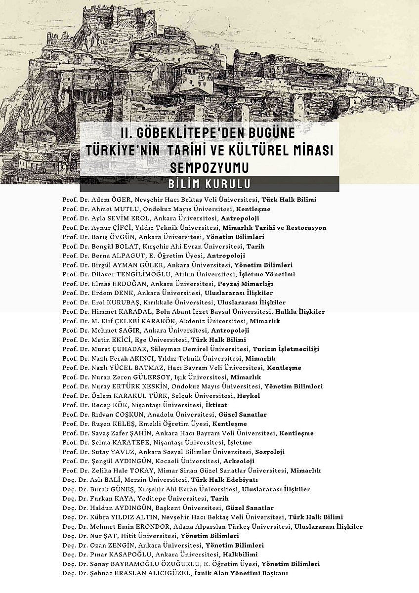 Bilim-Kurulu-848x1200 II. Göbeklitepe’den Bugüne Türkiye'nin Tarihi ve Kültürel Mirası Sempozyumu