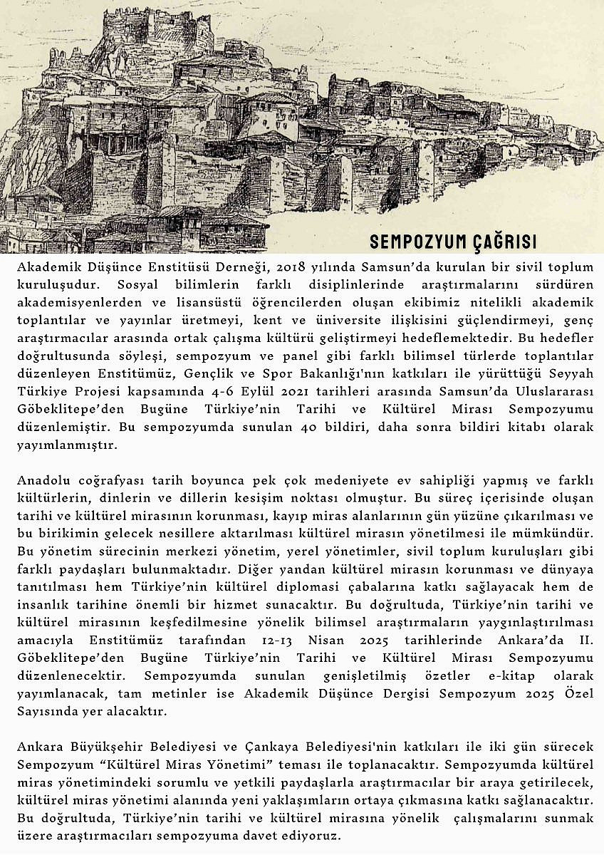 Cagri-Metni-848x1200 II. Göbeklitepe’den Bugüne Türkiye'nin Tarihi ve Kültürel Mirası Sempozyumu