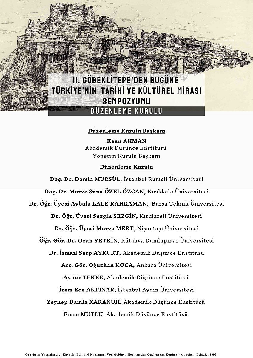 Duzenleme-Kurulu-848x1200 II. Göbeklitepe’den Bugüne Türkiye'nin Tarihi ve Kültürel Mirası Sempozyumu