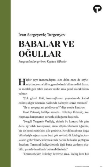 Babalar ve Oğullar – İvan Sergeyeviç Turgenyev Kitap Hakkında