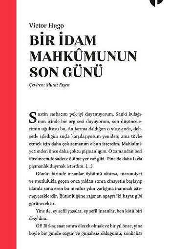 Bir İdam Mahkûmunun Son Günü Kitap Hakkında