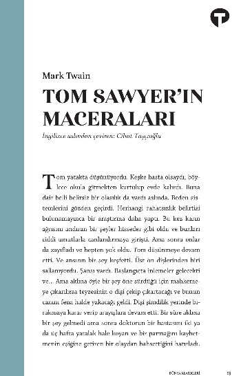 Tom Sawyer’ın Maceraları – Mark Twain Kitap Hakkında