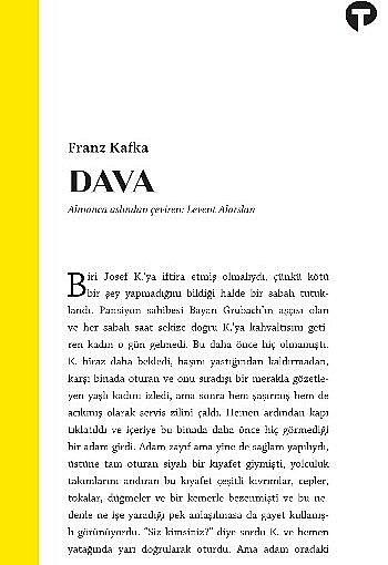 Dava – Franz Kafka Kitap Hakkında